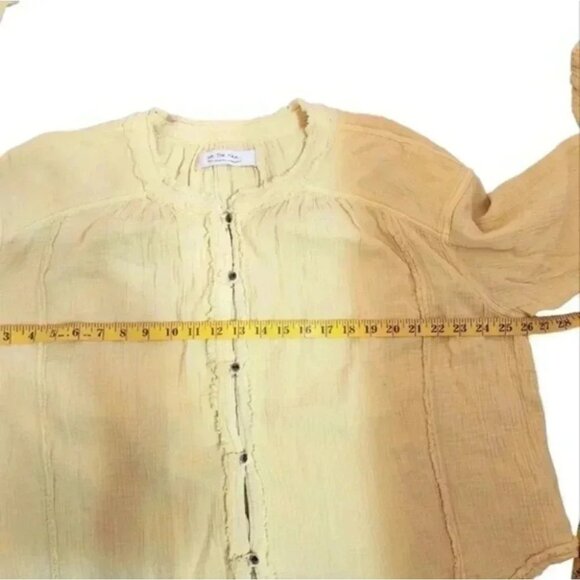 FREE People We The Free Moving Mountains Shirt Cotton Gauze Oversized Women's M - Picture 14 of 14